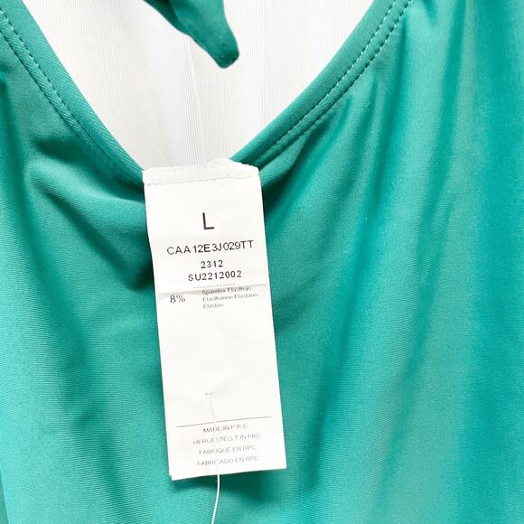 Cupshe Women's Green Ruched Cross Back One Piece Swimsuit Size Large - Picture 6 of 7